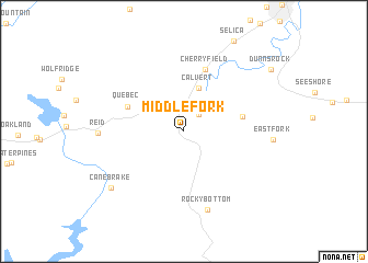 map of Middle Fork