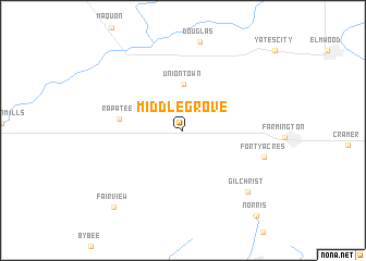 map of Middlegrove