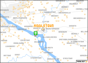 map of Middletown