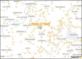 map of Middletown