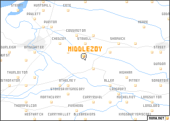 map of Middlezoy