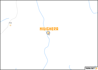 map of Midighera