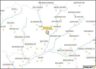 map of Mīdūl