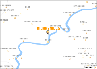 map of Midway Mills