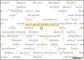 map of Miechów Charsznica