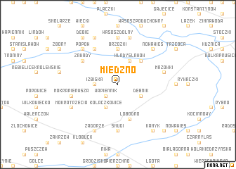 map of Miedzno
