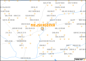 map of Miejska Górka