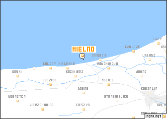 map of Mielno