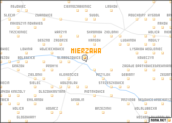 map of Mierzawa