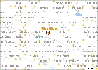 map of Miesiace