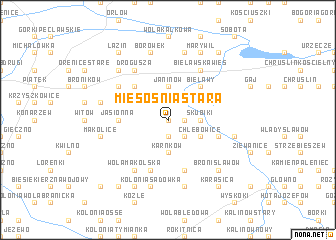 map of Miesośnia Stara