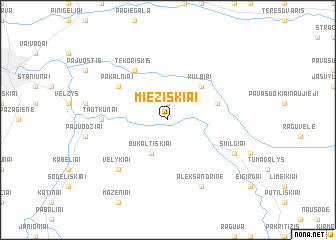 map of Miežiškiai