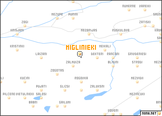 map of Miglinieki