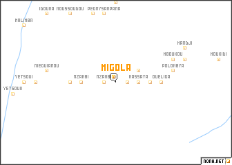 map of Migola