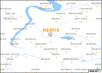 map of Migonys