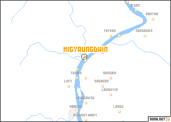 map of Migyaungdwin