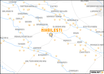 map of Mihăileşti