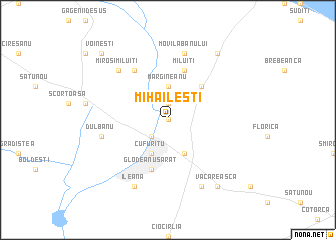 map of Mihăileşti