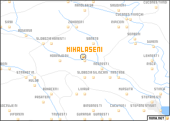 map of Mihălăşeni