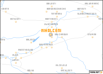 map of Mihălceni