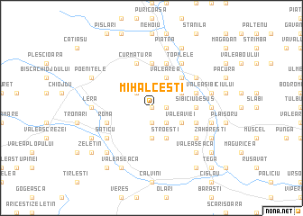 map of Mihălceşti