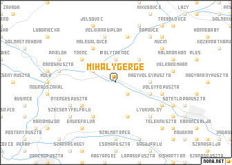 map of Mihálygerge