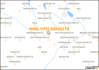 map of Mihályifelsőpuszta