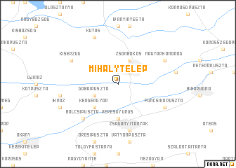 map of Mihálytelep