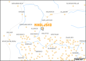 map of Miholjsko