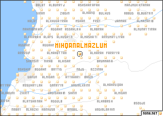 map of Miḩqān al Maz̧lūm