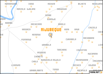 map of Mijubeque