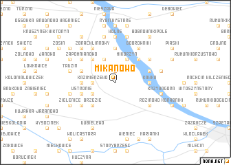 map of Mikanowo