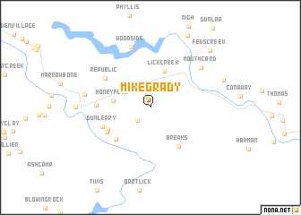 map of Mikegrady