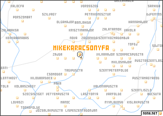 map of Mikekarácsonyfa