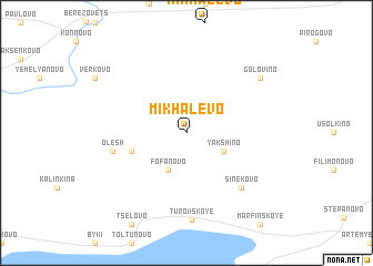 map of Mikhalëvo