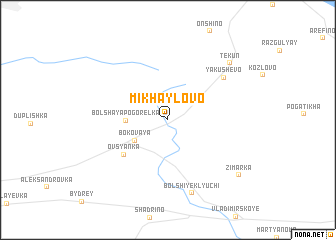 map of Mikhaylovo