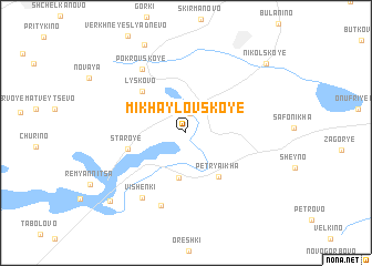 map of Mikhaylovskoye