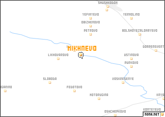 map of Mikhnëvo