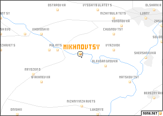 map of Mikhnovtsy