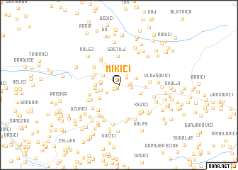 map of Mikići