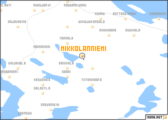 map of Mikkolanniemi