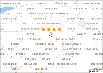 map of Mikołajki