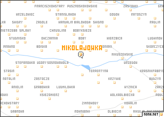 map of Mikołajówka