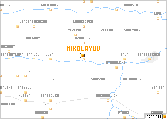 map of Mikolayuv