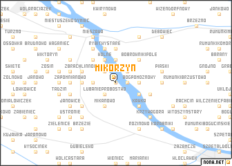 map of Mikorzyn