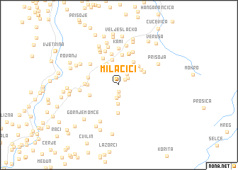 map of Milačići
