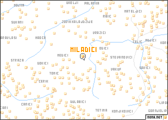 map of Miladići