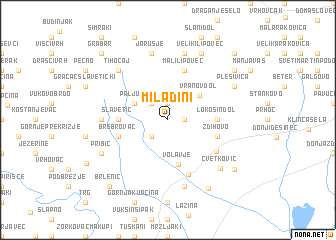 map of Miladini