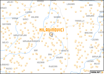 map of Miladinovići