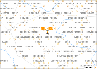 map of Miłaków